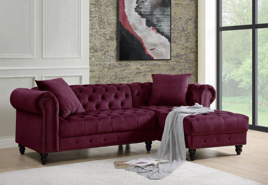 ADNELIS SECTIONAL SOFA RED